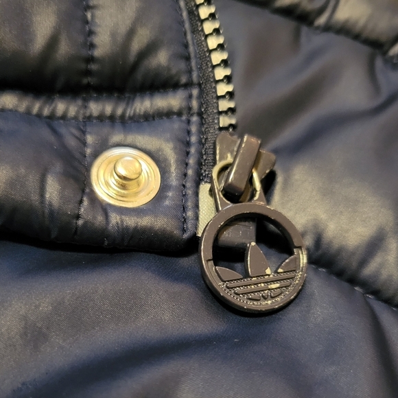 Adidas Originals Men's AC Padded Puffer Vest Big Tall Size 2XL Blue Snap Pockets - Picture 11 of 11